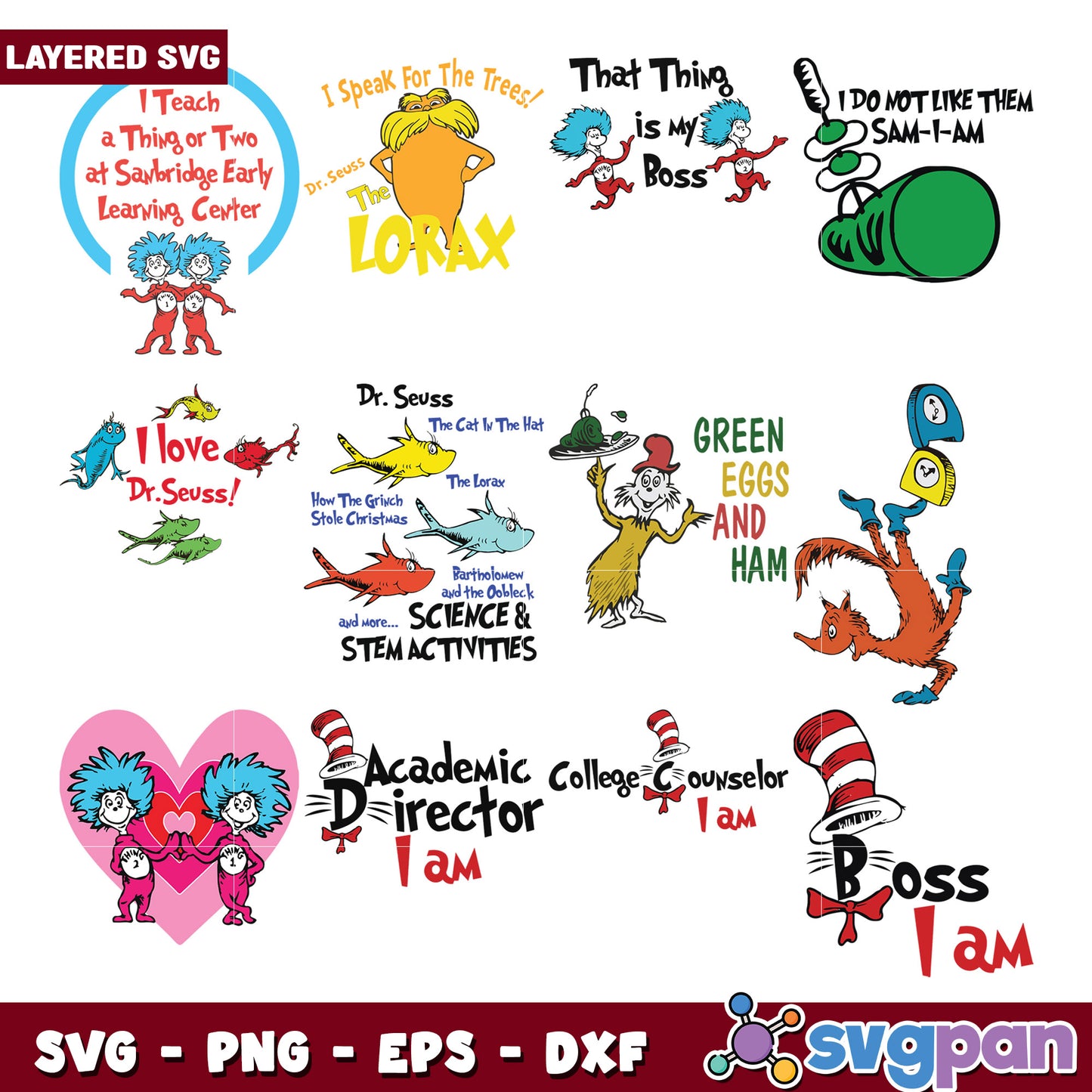 Dr Seuss Inspired Svg Bundle for Fun Projects