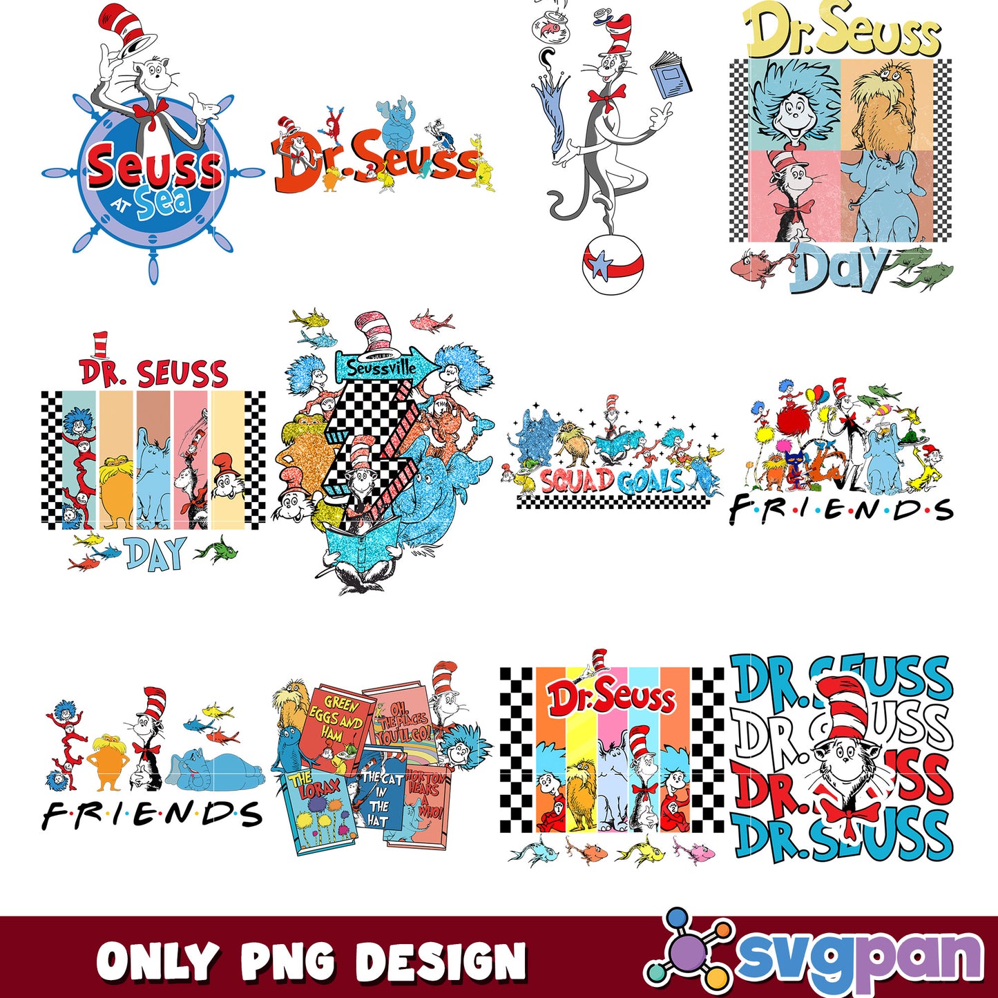 Dr Seuss PNG Bundle Fun Designs for All Ages