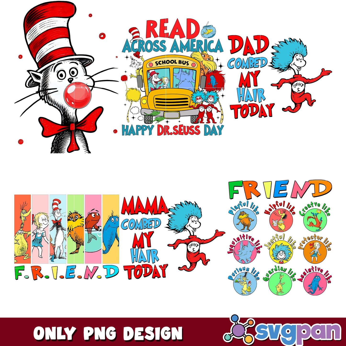 Dr Seuss PNG Bundle Read Across America