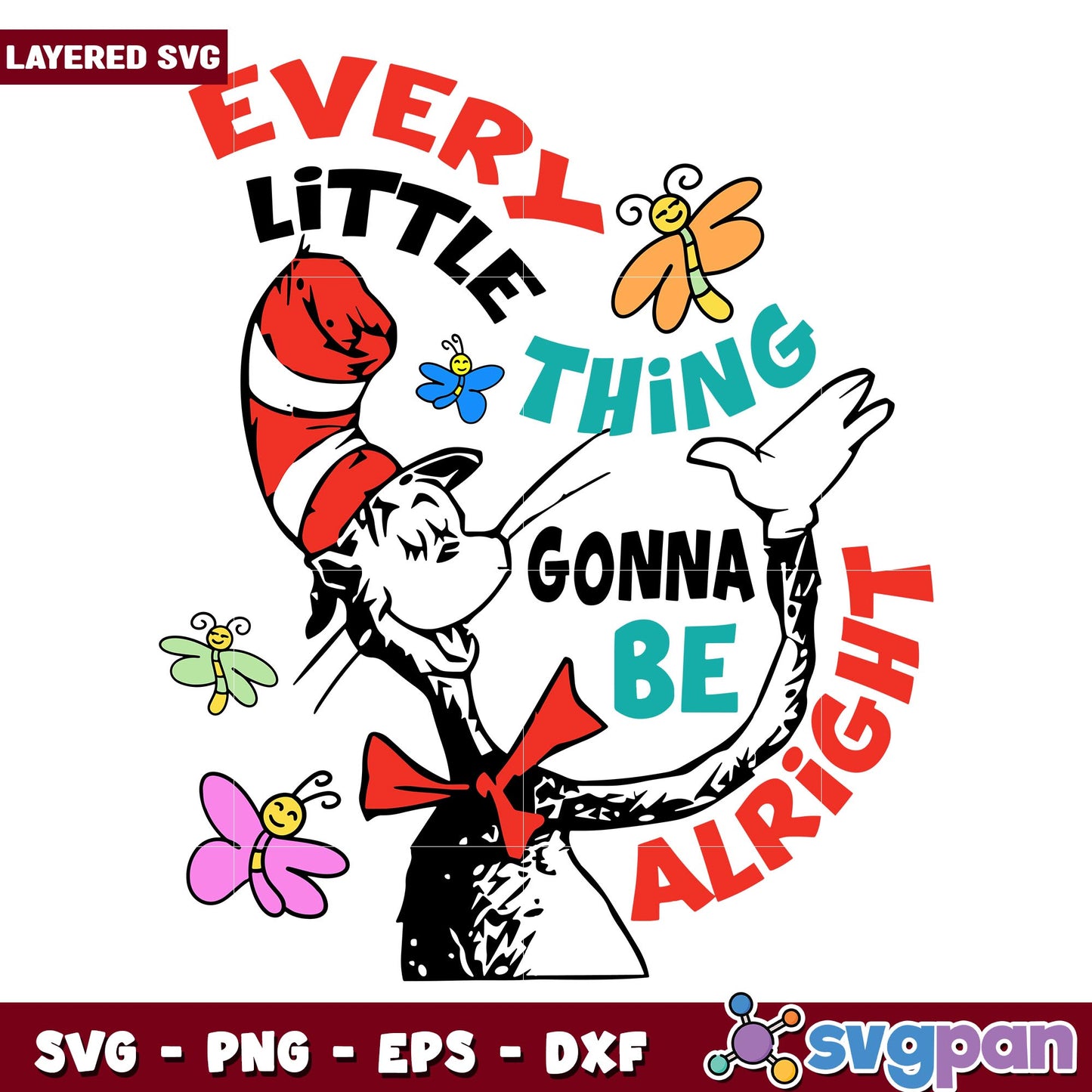 Dr Seuss every little thing svg, Dr. seuss characters svg, Digital Download