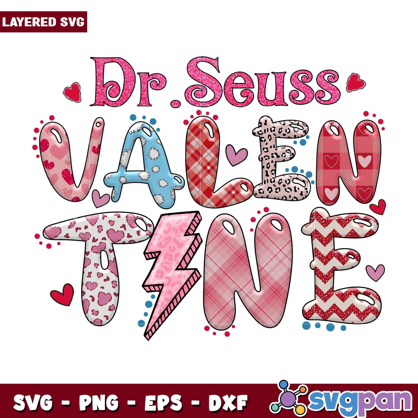 Dr Seuss valentine svg, Dr. seuss characters svg, Digital Download