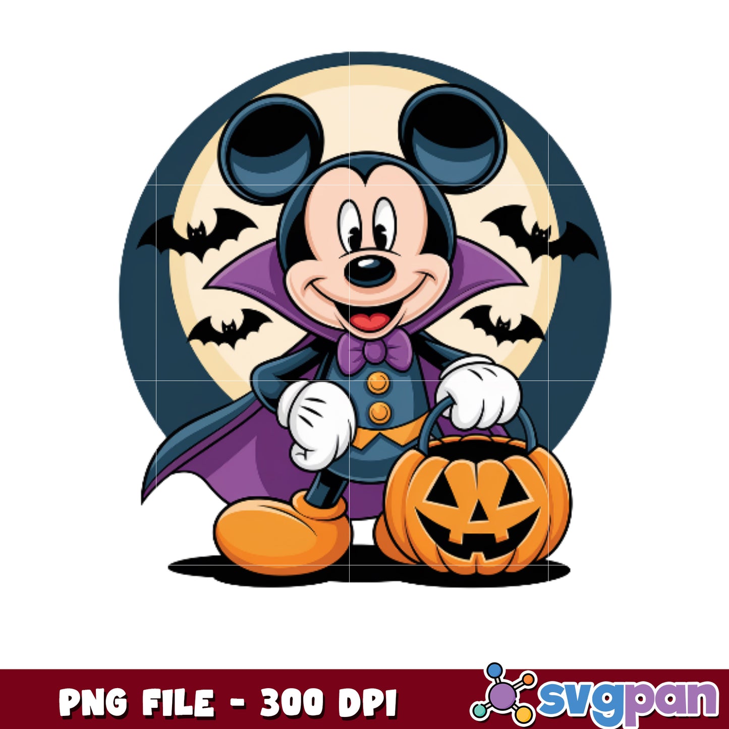 Dracula mickey png, disney halloween png, halloween time png
