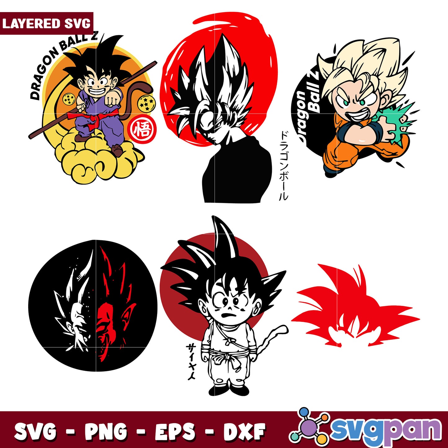 Dragon Ball Z SVG Bundle for Creative Projects