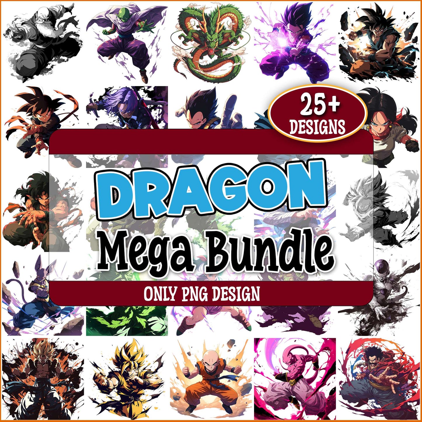 Dragon ball spirti bomb png bundle