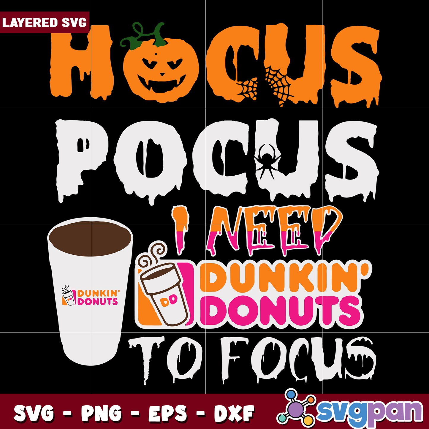 Dunkin donut svg, halloween killers nights svg, spookycharacters svg