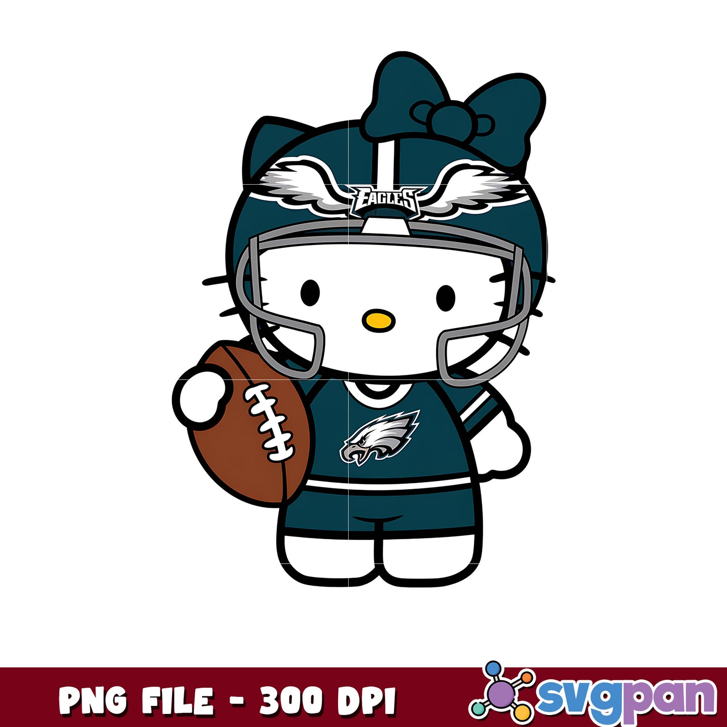 Eagles hello kitty png, nfl bracket png, nfl combine png