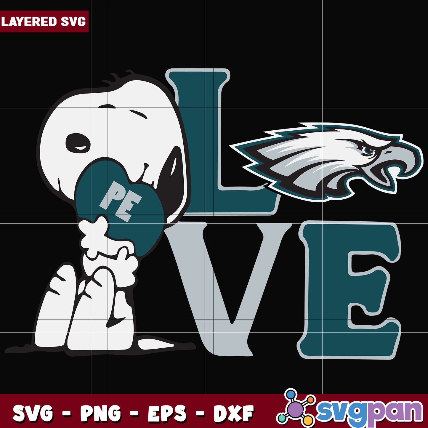 Eagles snoopy love svg, nfl jerseys svg, nfl mvp svg