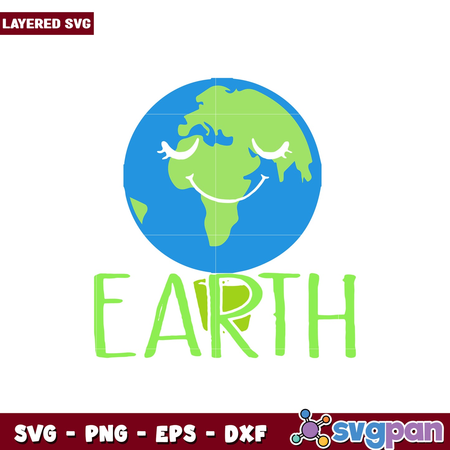 Earth Illustration Design for Eco-Friendly Projects, Layered SVG Files