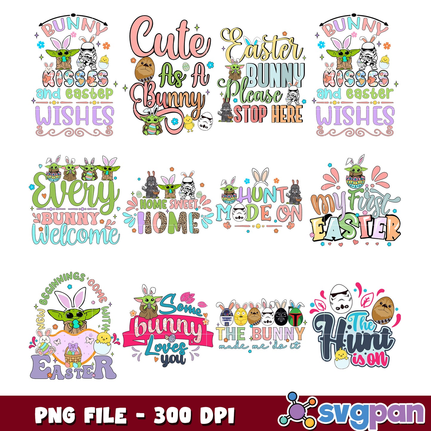 Easter Bunny SVG Bundle PNG