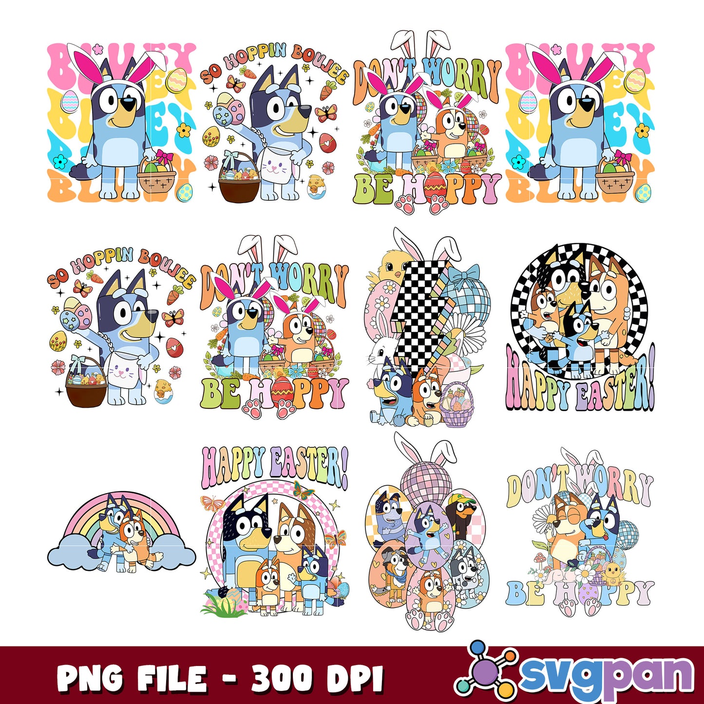 Easter Fun Bundle PNG with Cute Cartoon Designs