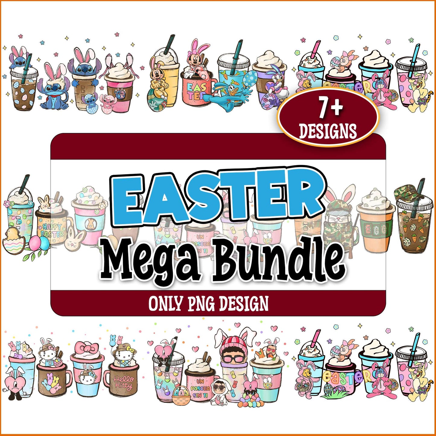 Easter drinks png bundle