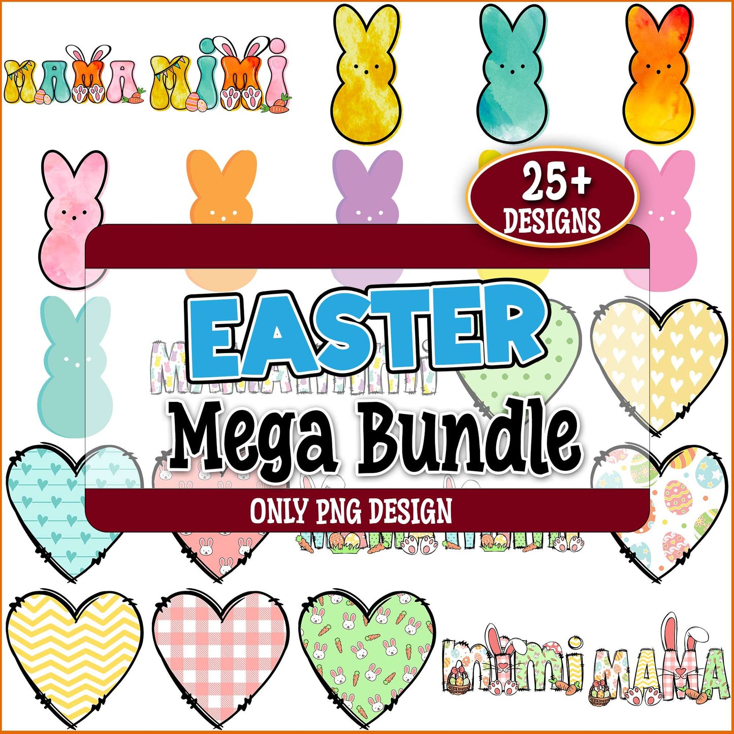 Easter mama png bundle