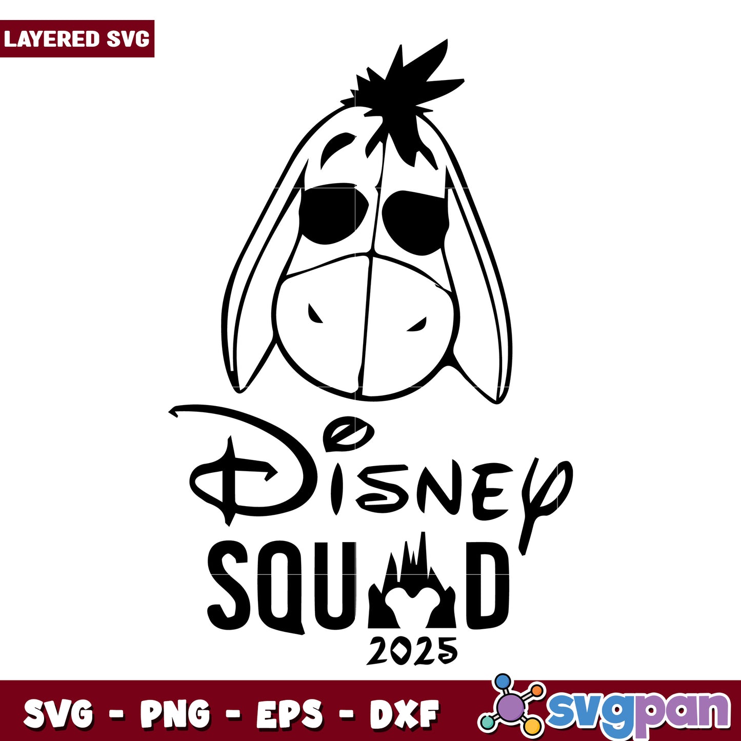 Eeyore disney squad svg, disney and characters svg, disney cartoons svg