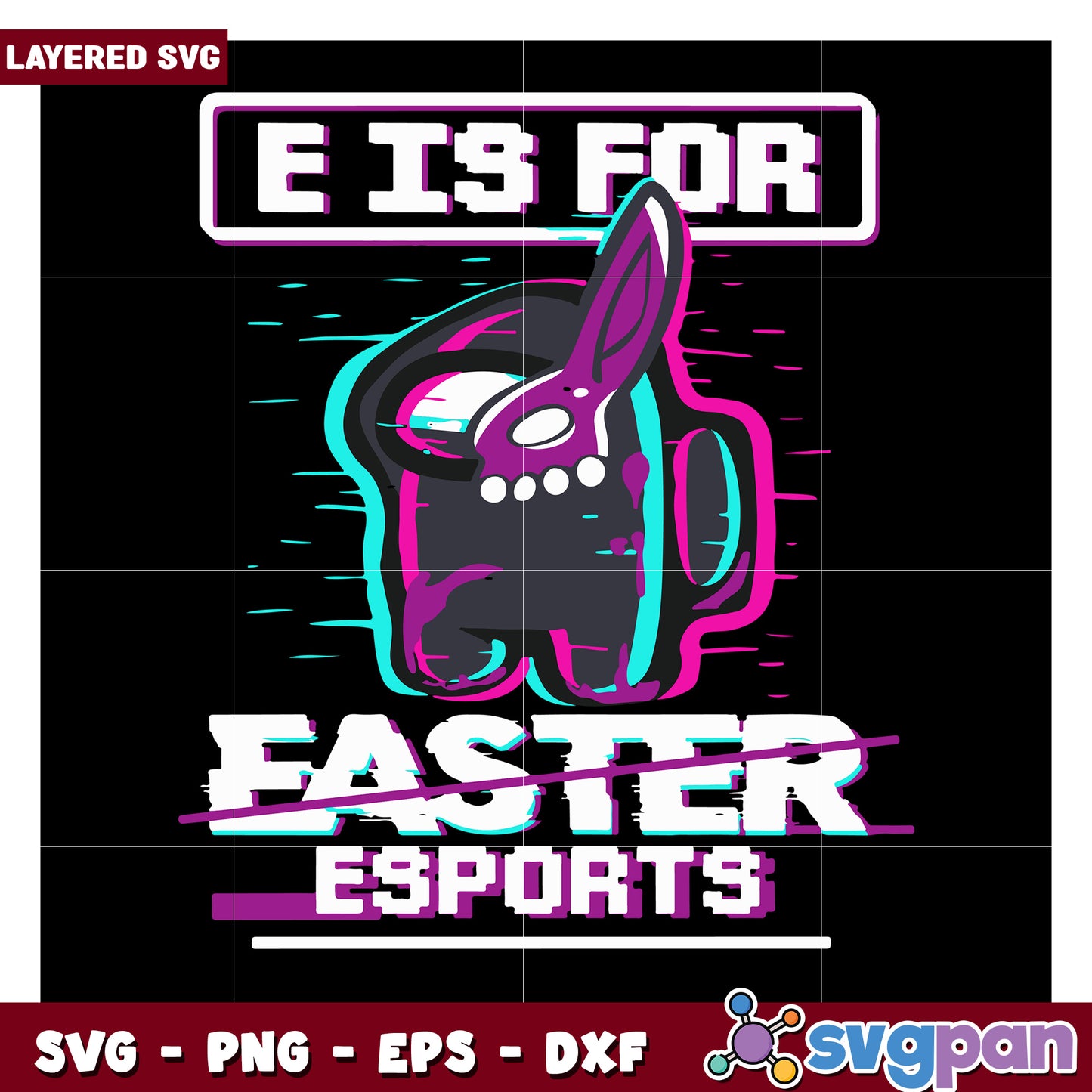 E is for Easter eSports design, perfect for festive fun projects