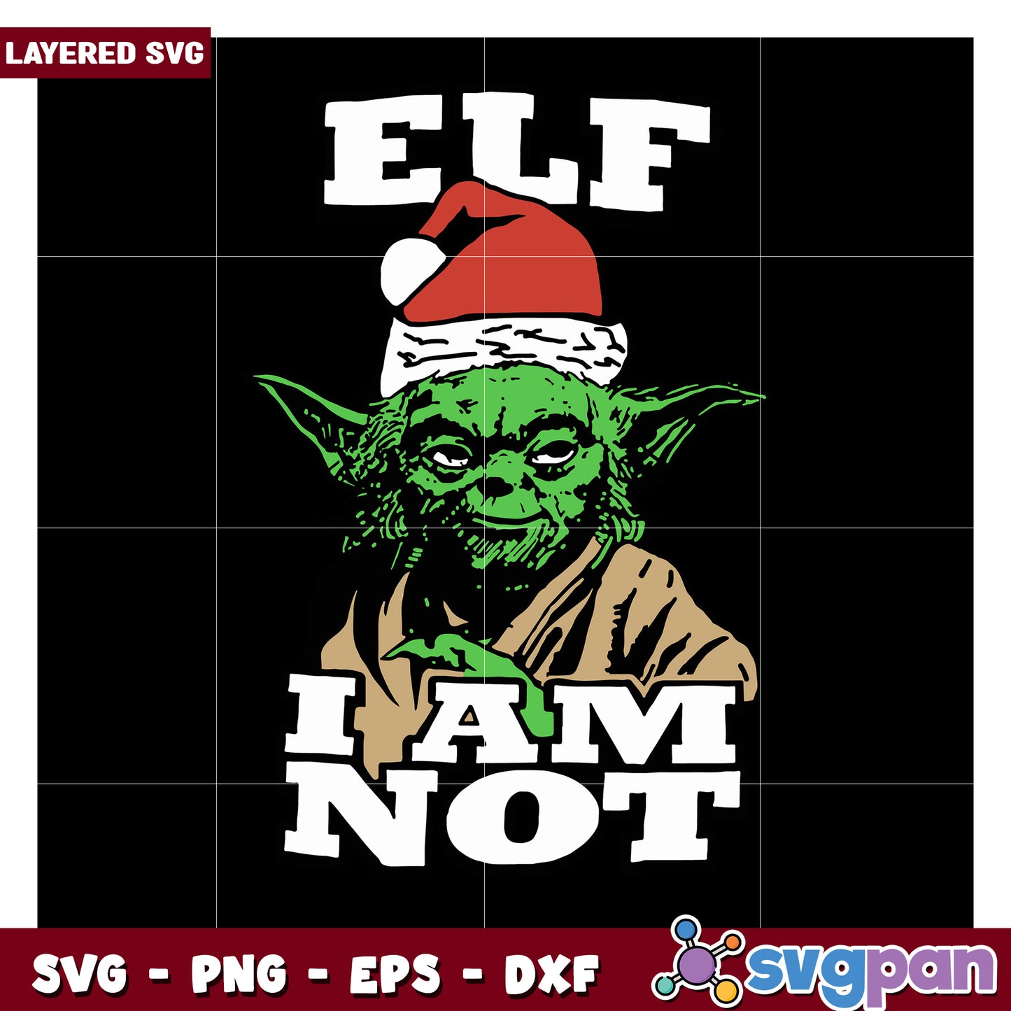 Elf I Am Not Design for Christmas, Perfect for Holiday Decorations