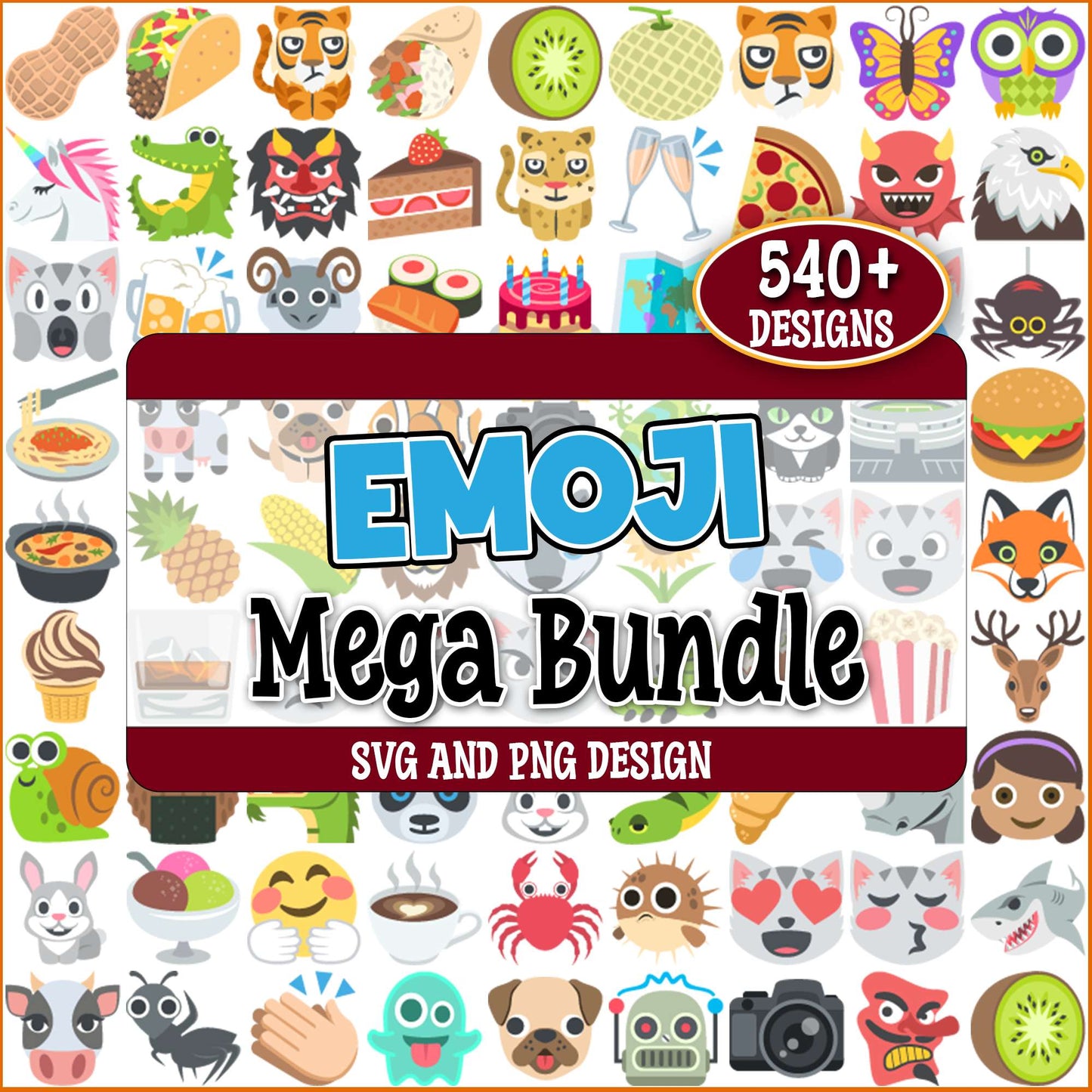 Emoji collection svg bundle