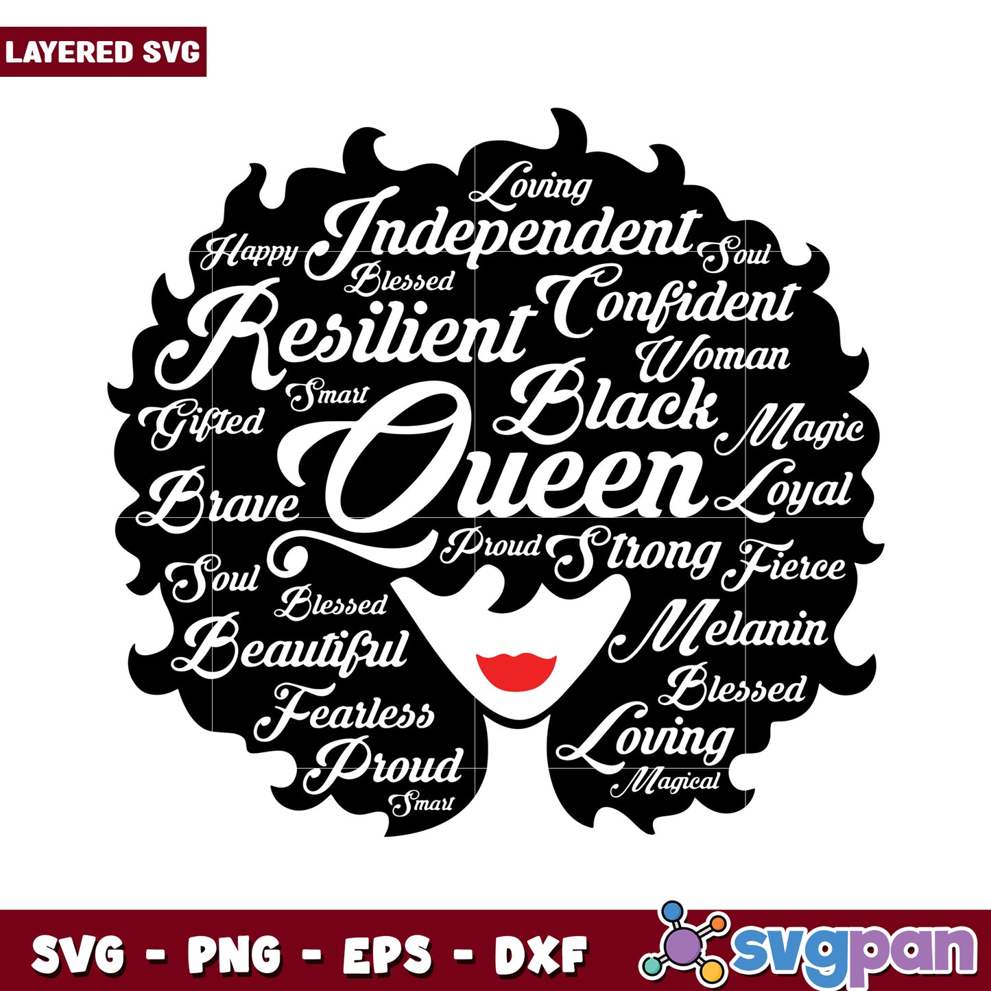 Empowering Black Queen SVG Design for Craft Projects, Unique Art Style