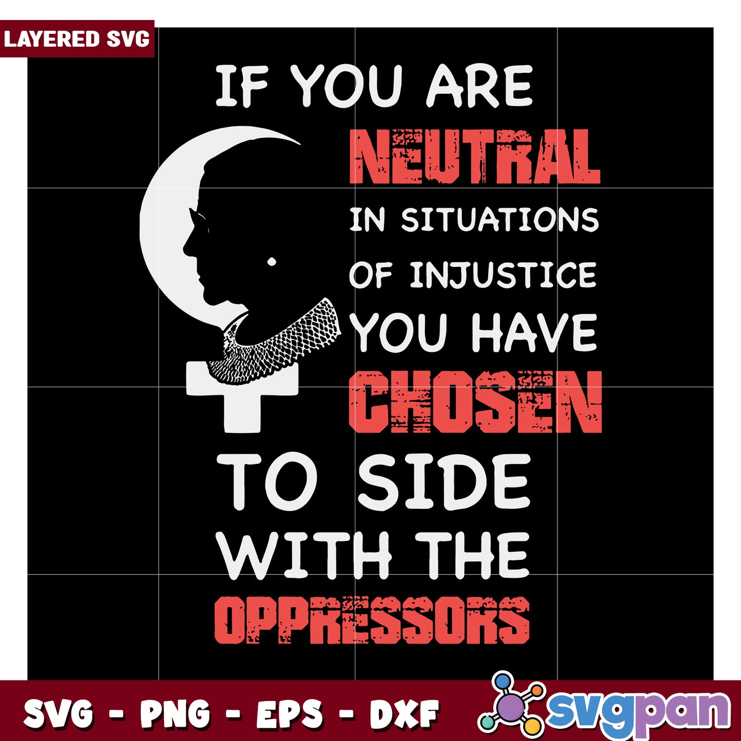 Empowering SVG Quote on Injustice, Thought-Provoking Art Design