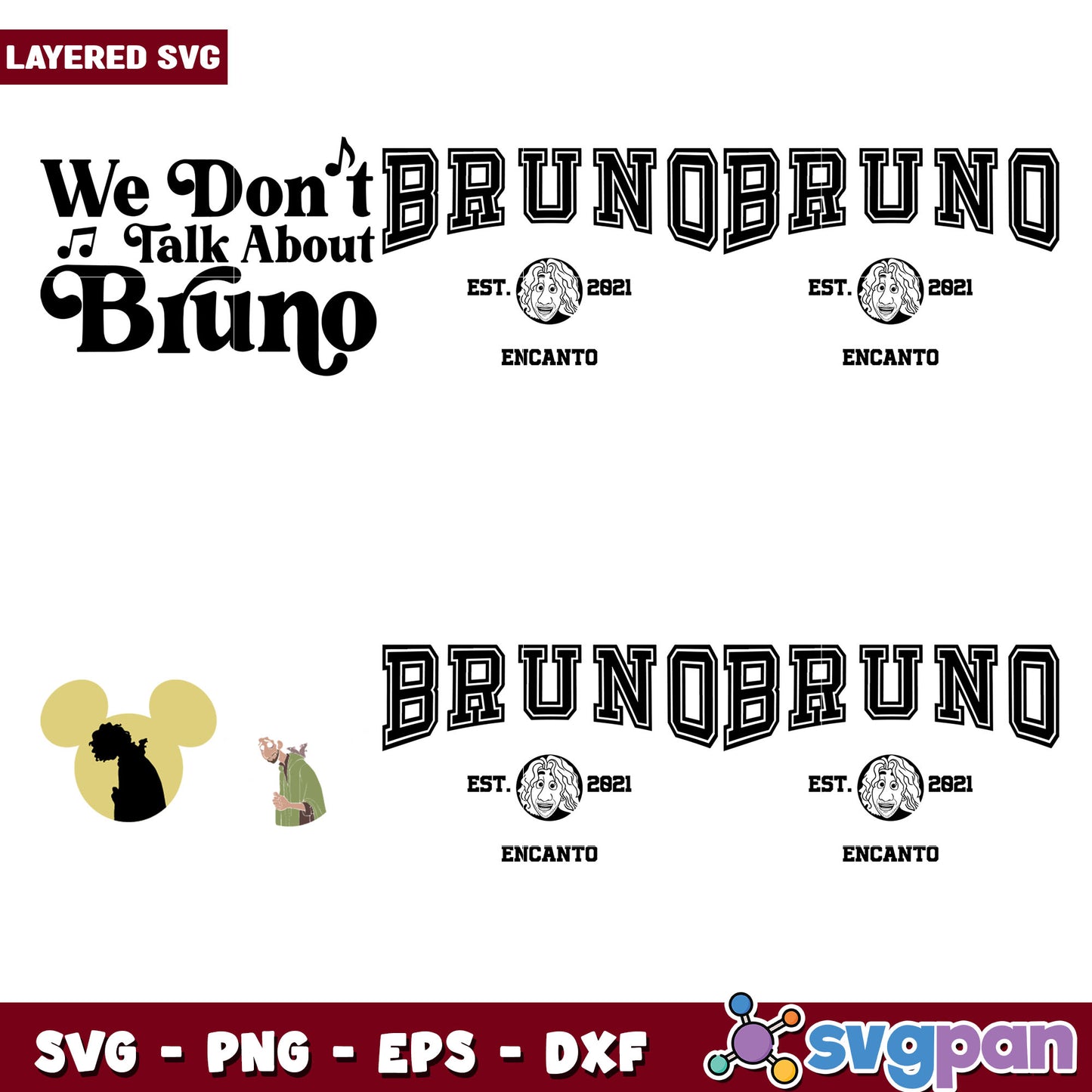 Encanto disney design svg bundle, encanto characters svg, disney plus svg