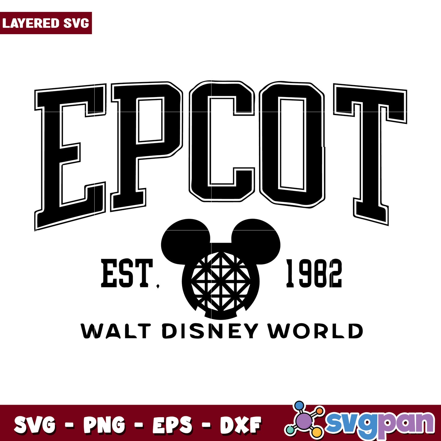 Epcot mickey design svg, disney parks svg, disney chanel svg