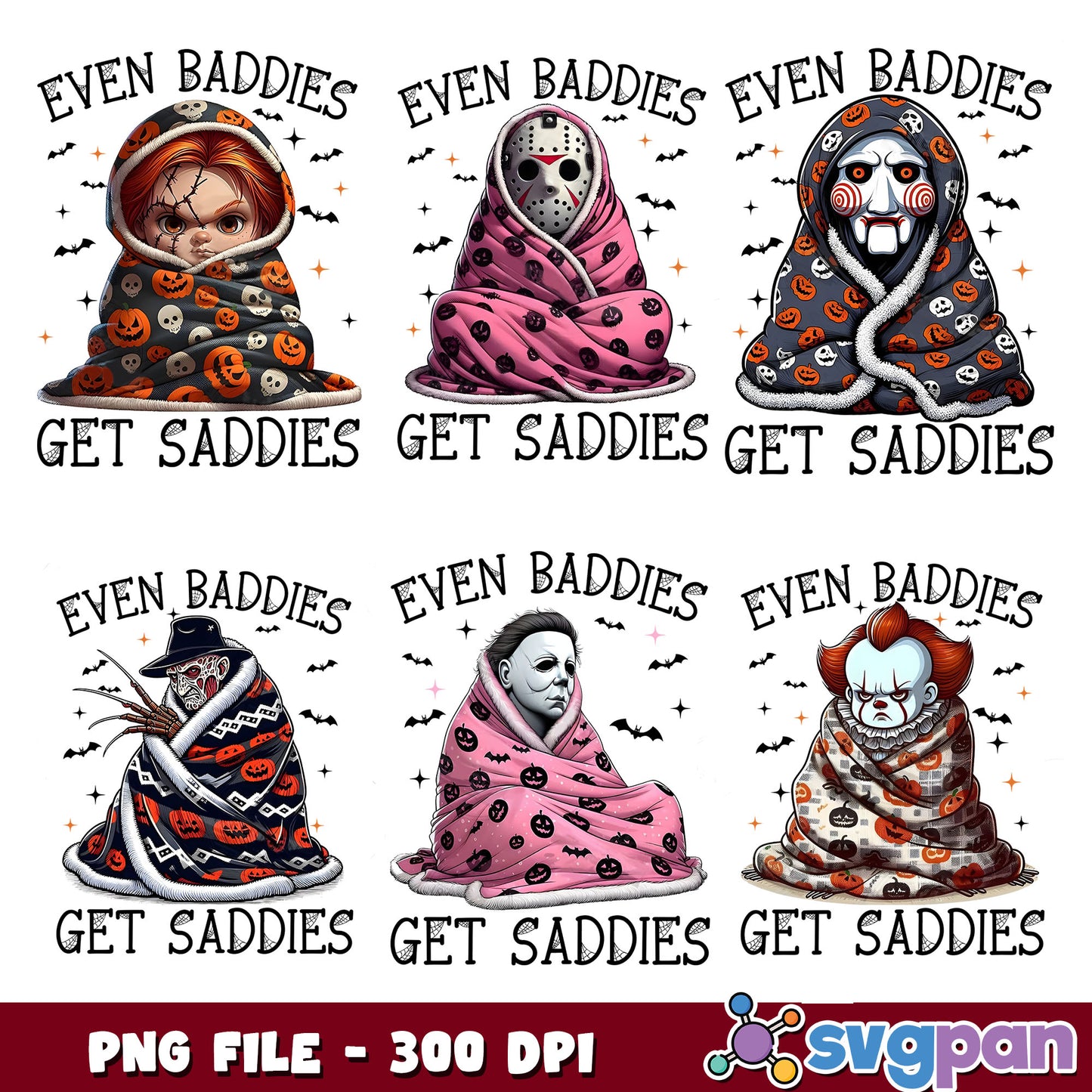 Even baddies get saddies png bundle