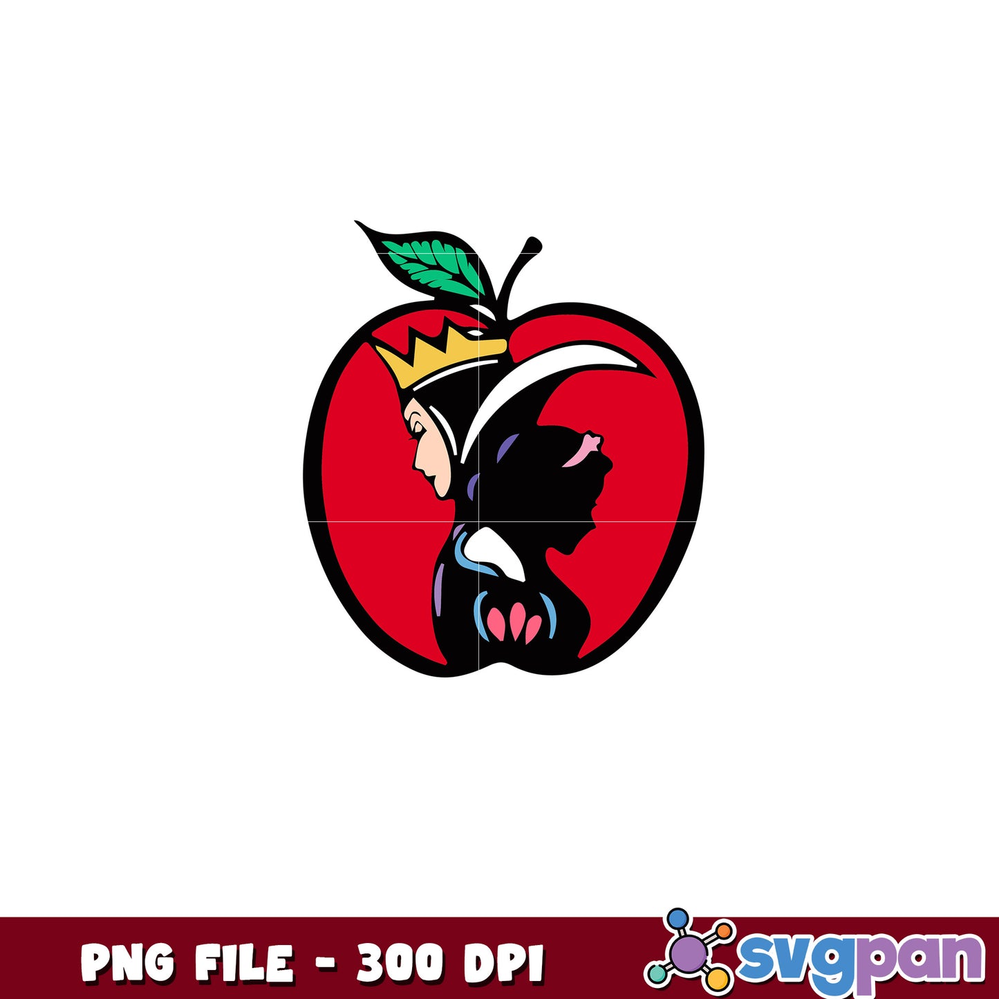 Evil Queen Apple PNG Graphic