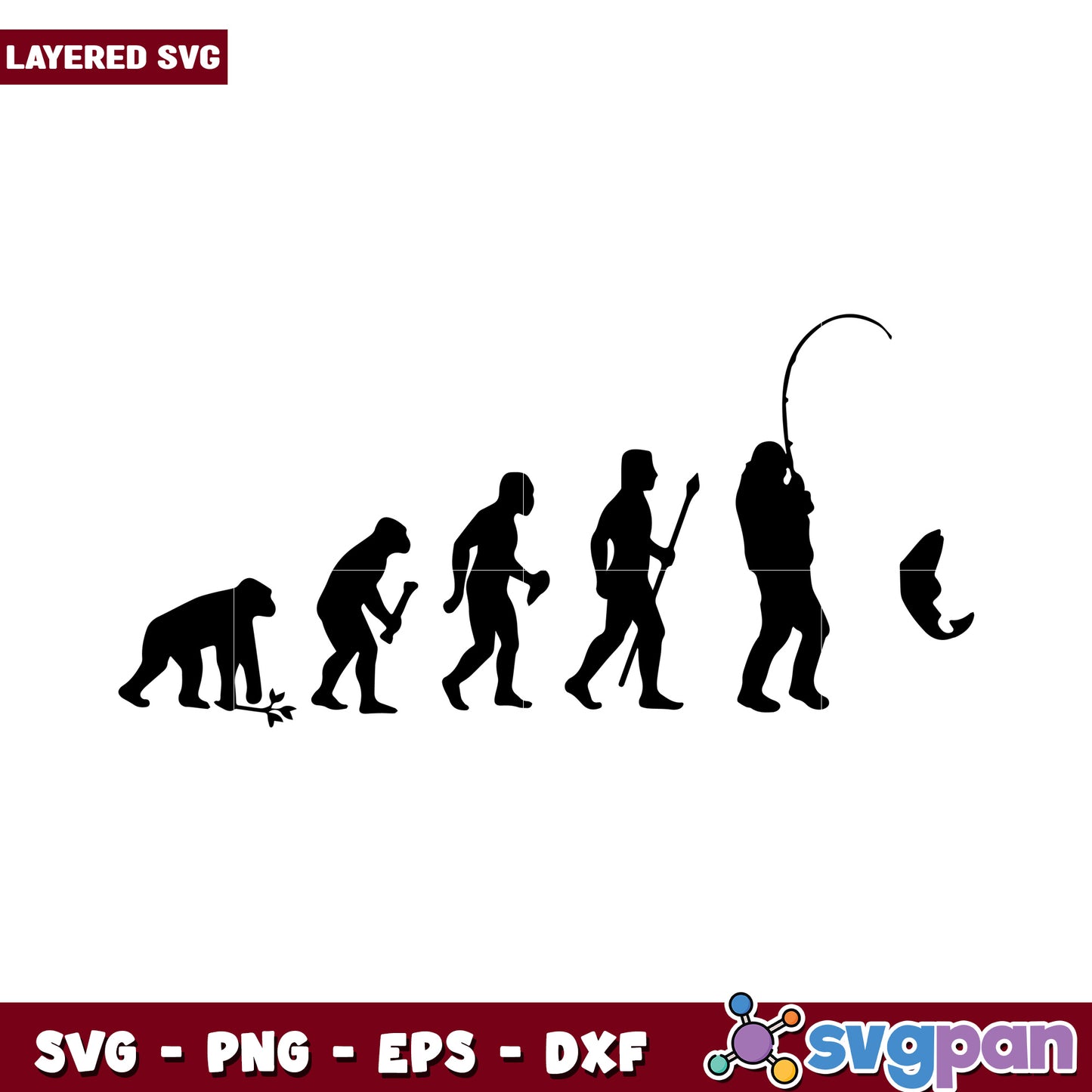 Evolution of Man SVG Design, Perfect for Creative Projects