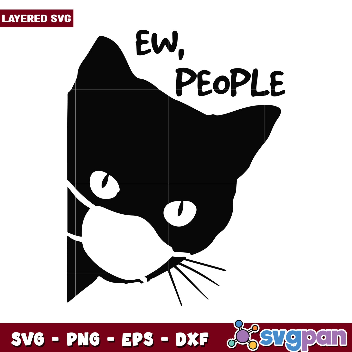 Ew People Cat SVG Design, Perfect for Crafting Projects and More