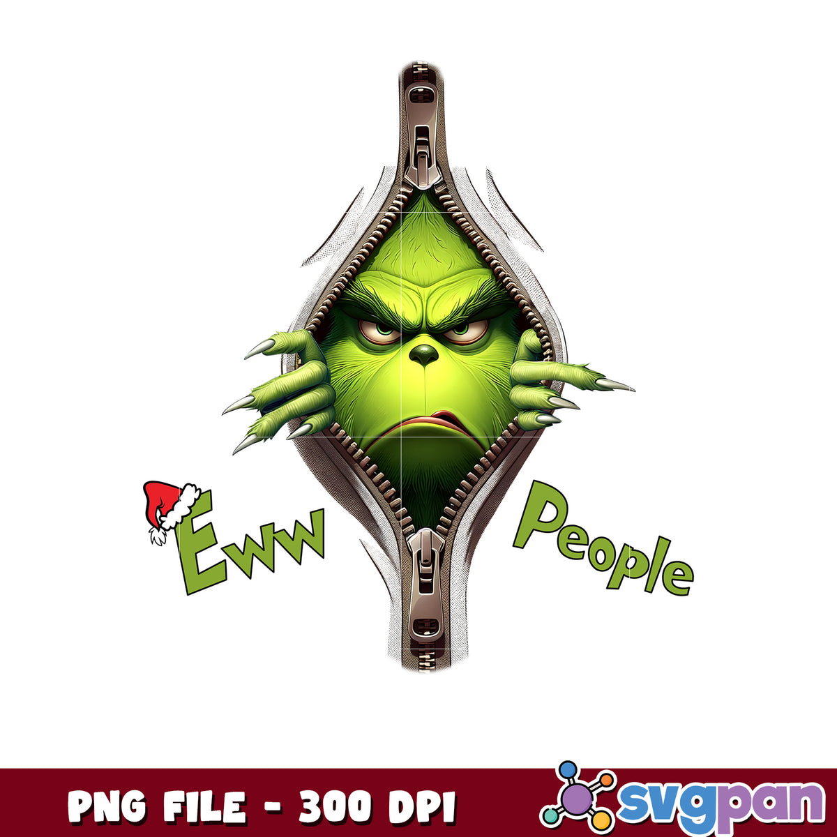 Ew people png, grinch pajamas png, grinch tree png