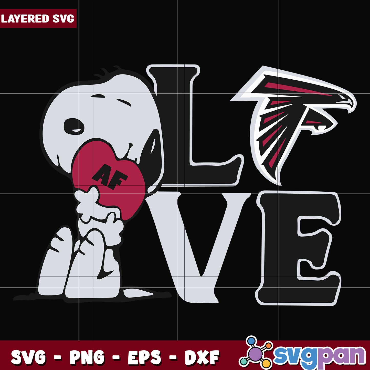Falcons snoopy love svg, nfl jerseys svg, nfl mvp svg
