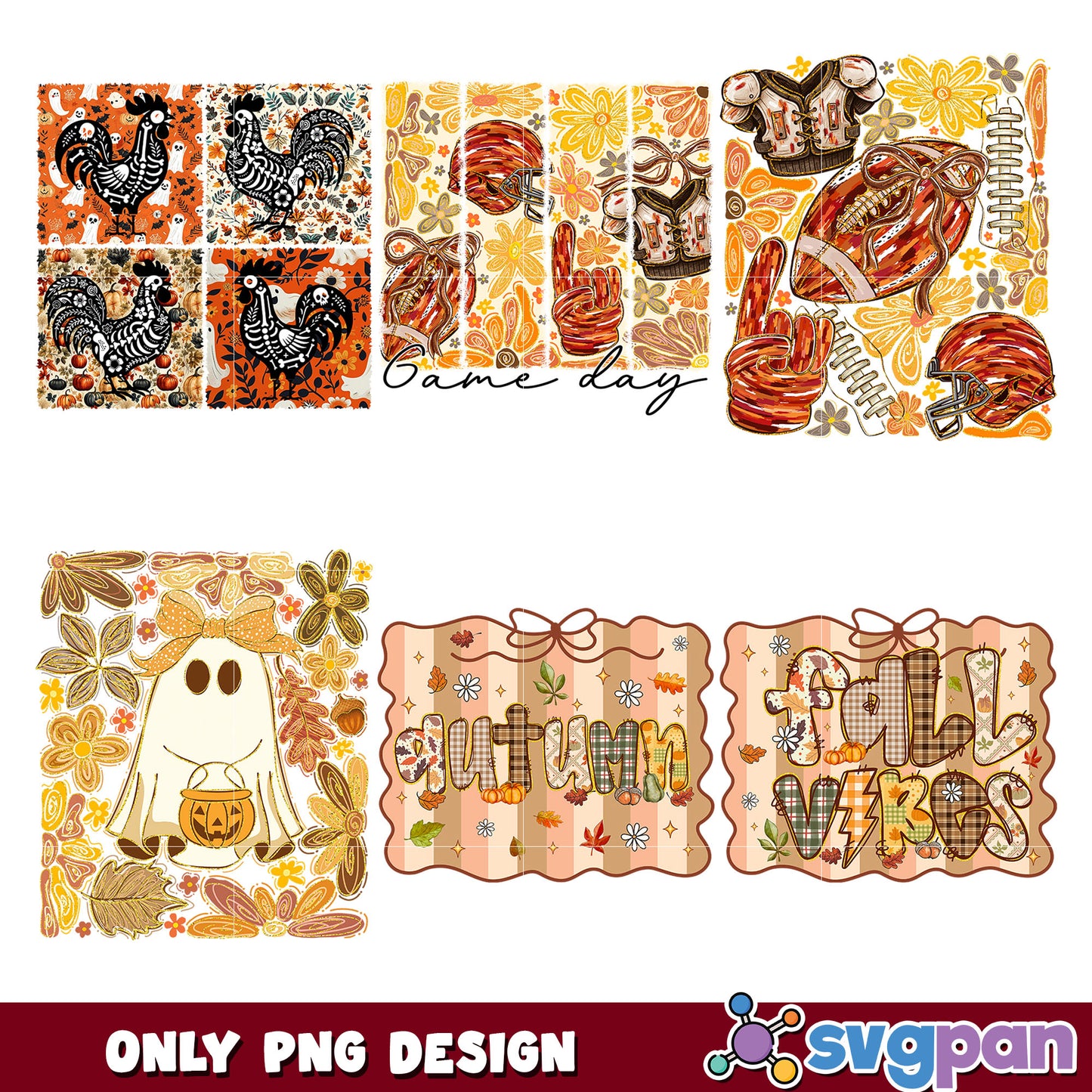Fall vibes png bundle