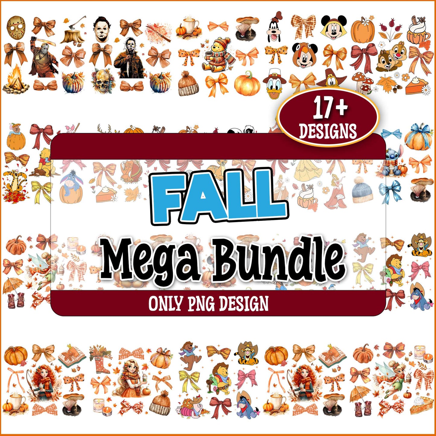 Fall x disney png bundle