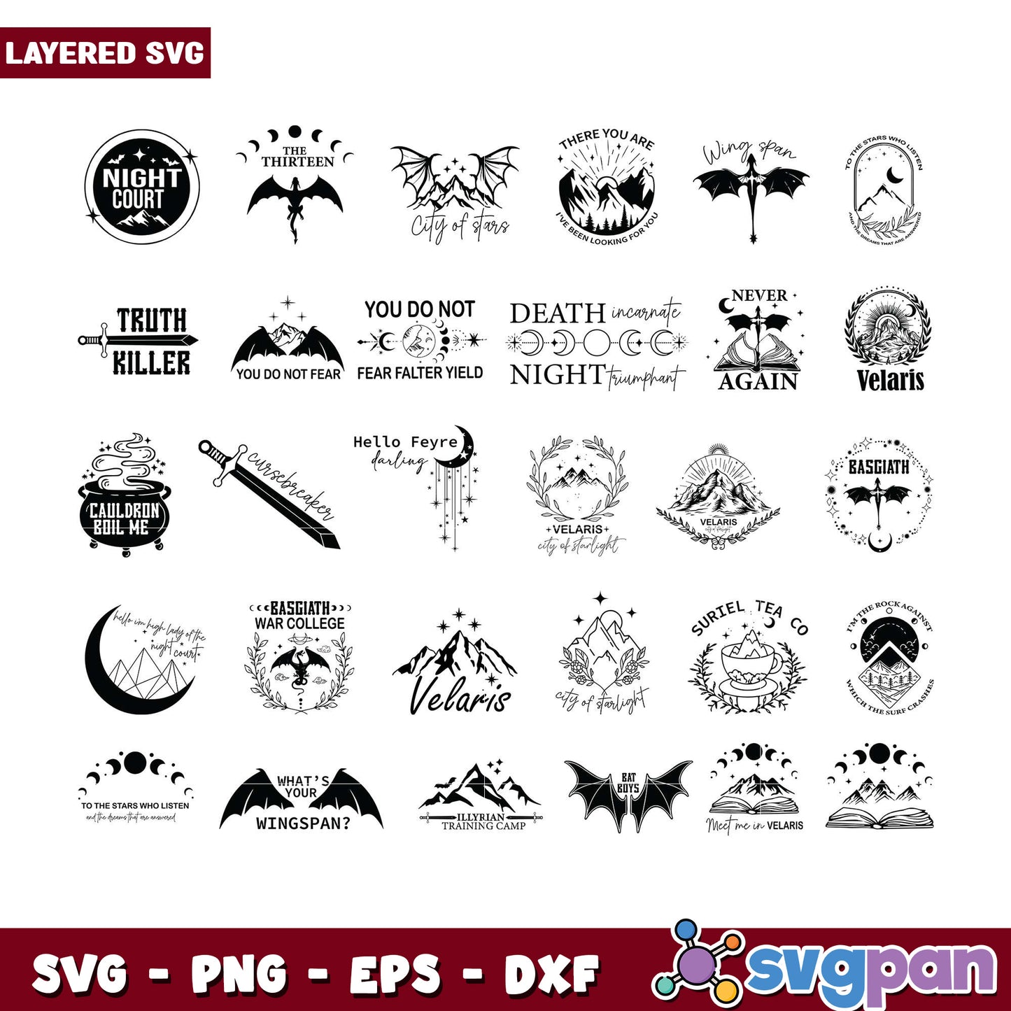 Fantasy Inspired SVG Bundle for Creative Projects