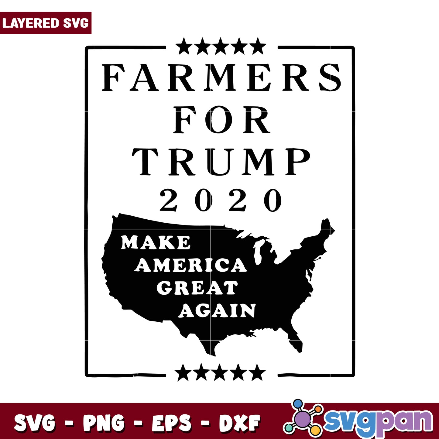 Farmers for Trump 2020 design, make America great again SVG
