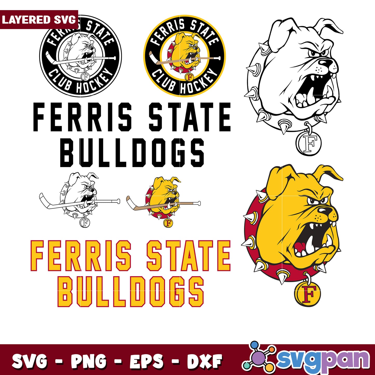 Ferris State Bulldogs SVG Bundle