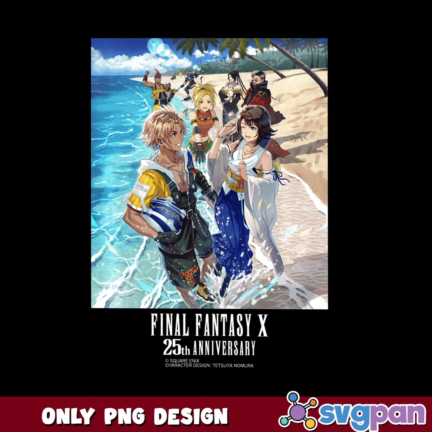 Final Fantasy X 25th Anniversary PNG, FFX Characters PNG, Tidus Yuna PNG