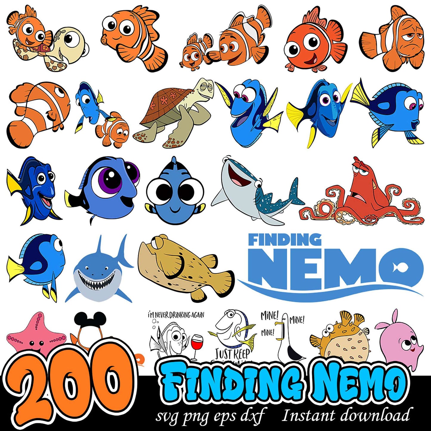 Finding Nemo SVG Bundle 200+ Images