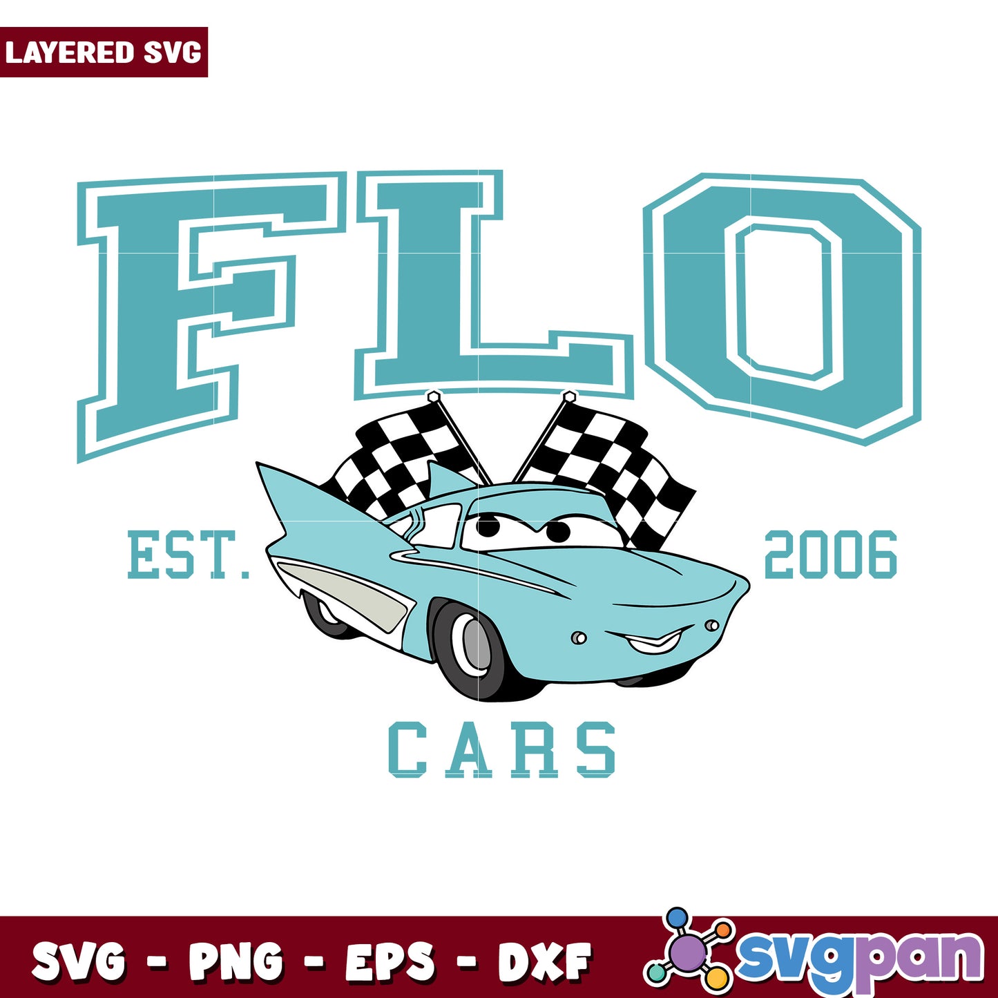 Flo cars png, cars movie png, cars characters png