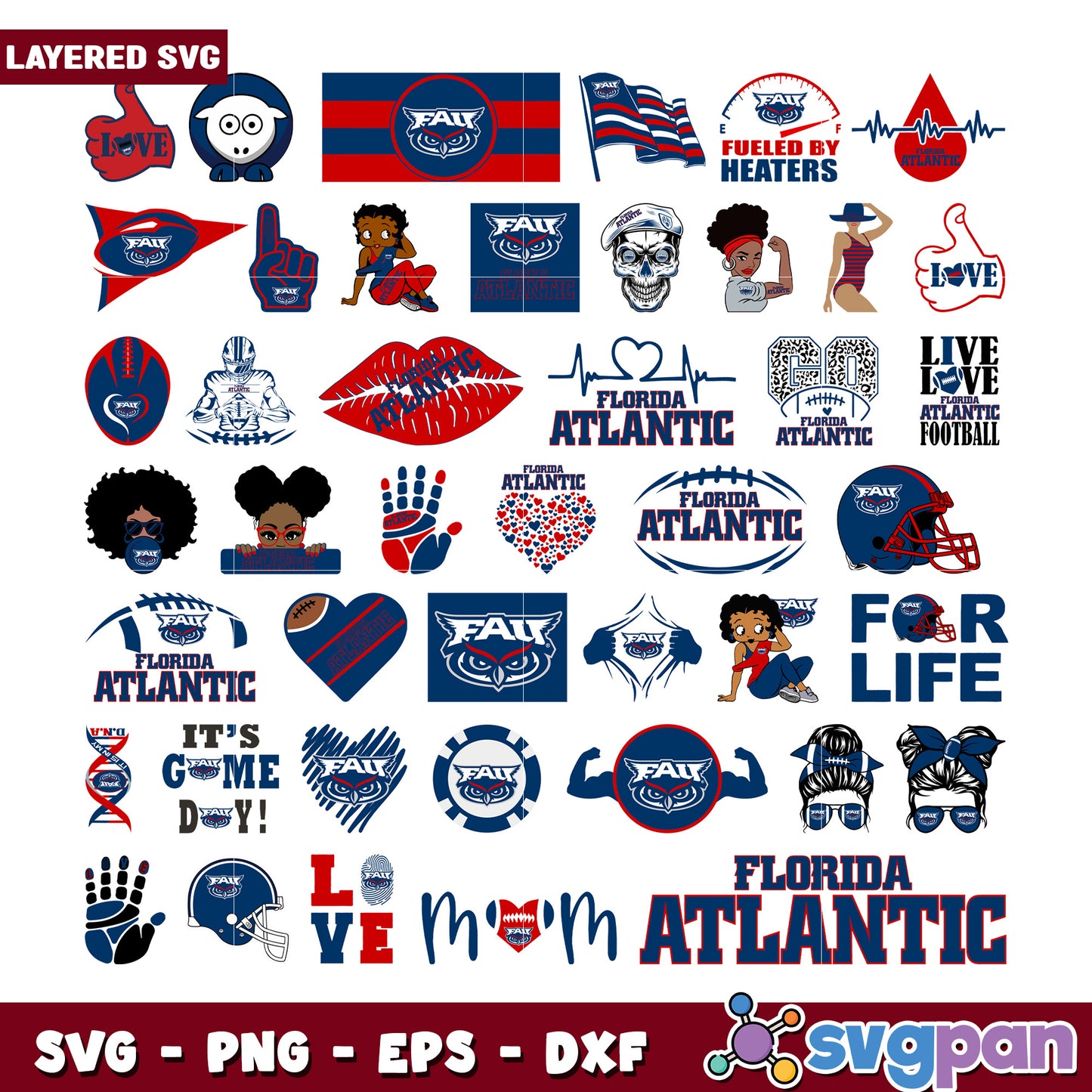 Florida Atlantic University Layered SVG Bundle Design