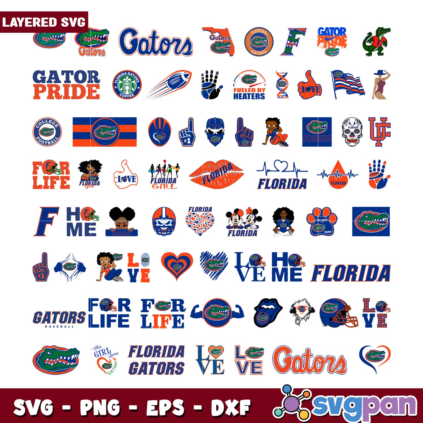 Florida Gators SVG Bundle 50+ Designs