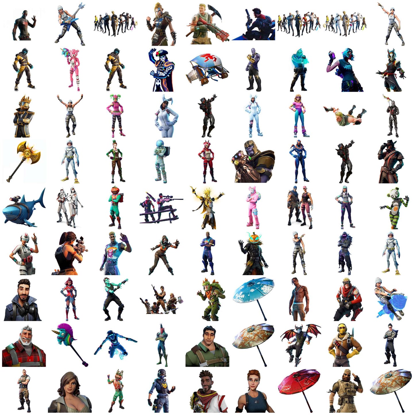 Fortnite collection png bundle, fortnite mobile png, fortnite gift card png