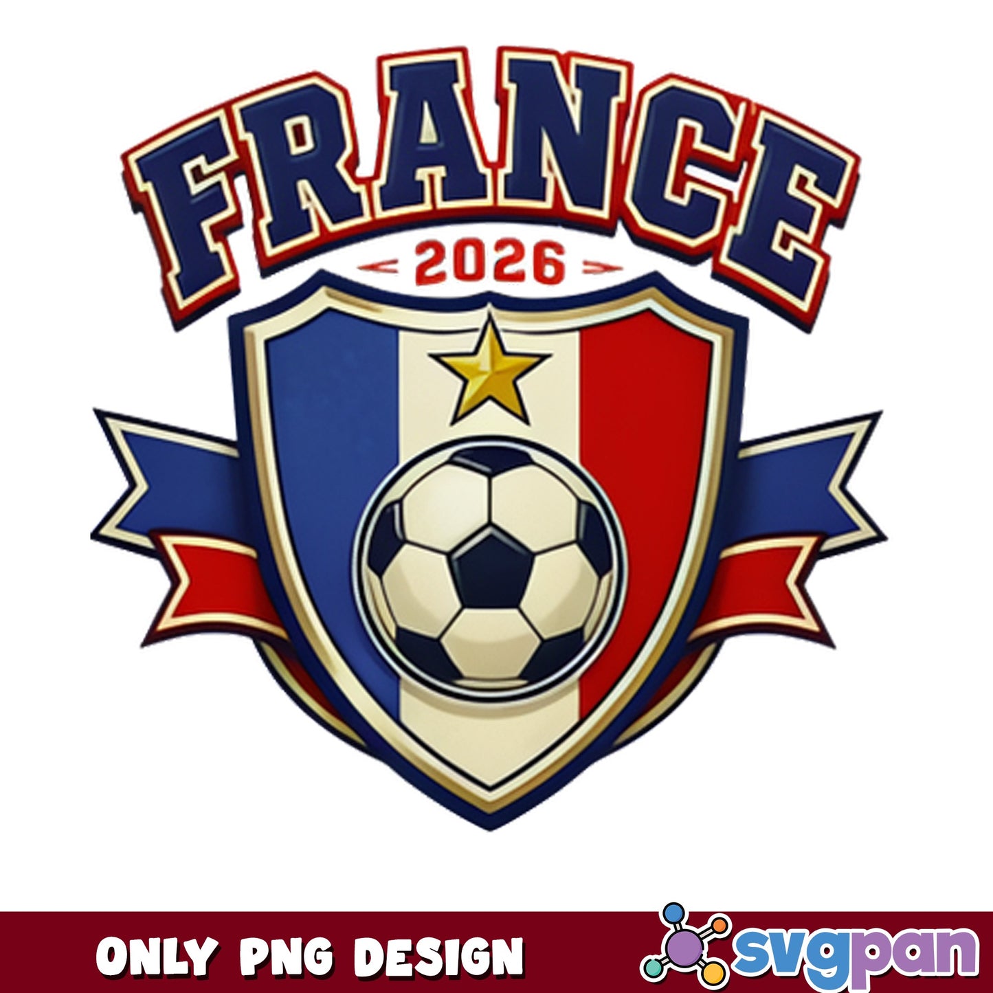 France Soccer 2026 World Cup PNG, Football Badge PNG, France PNG