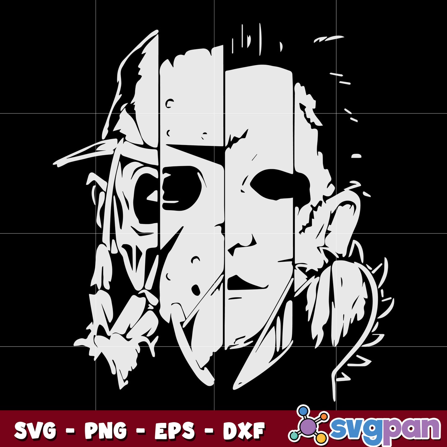 Freddy Jason Michael Myers and Leather face svg