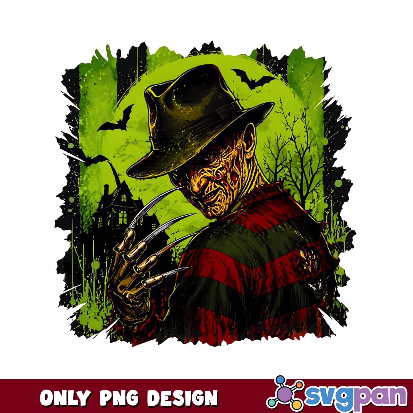 Freddy Krueger Horror Halloween PNG, Nightmare PNG, Horror PNG