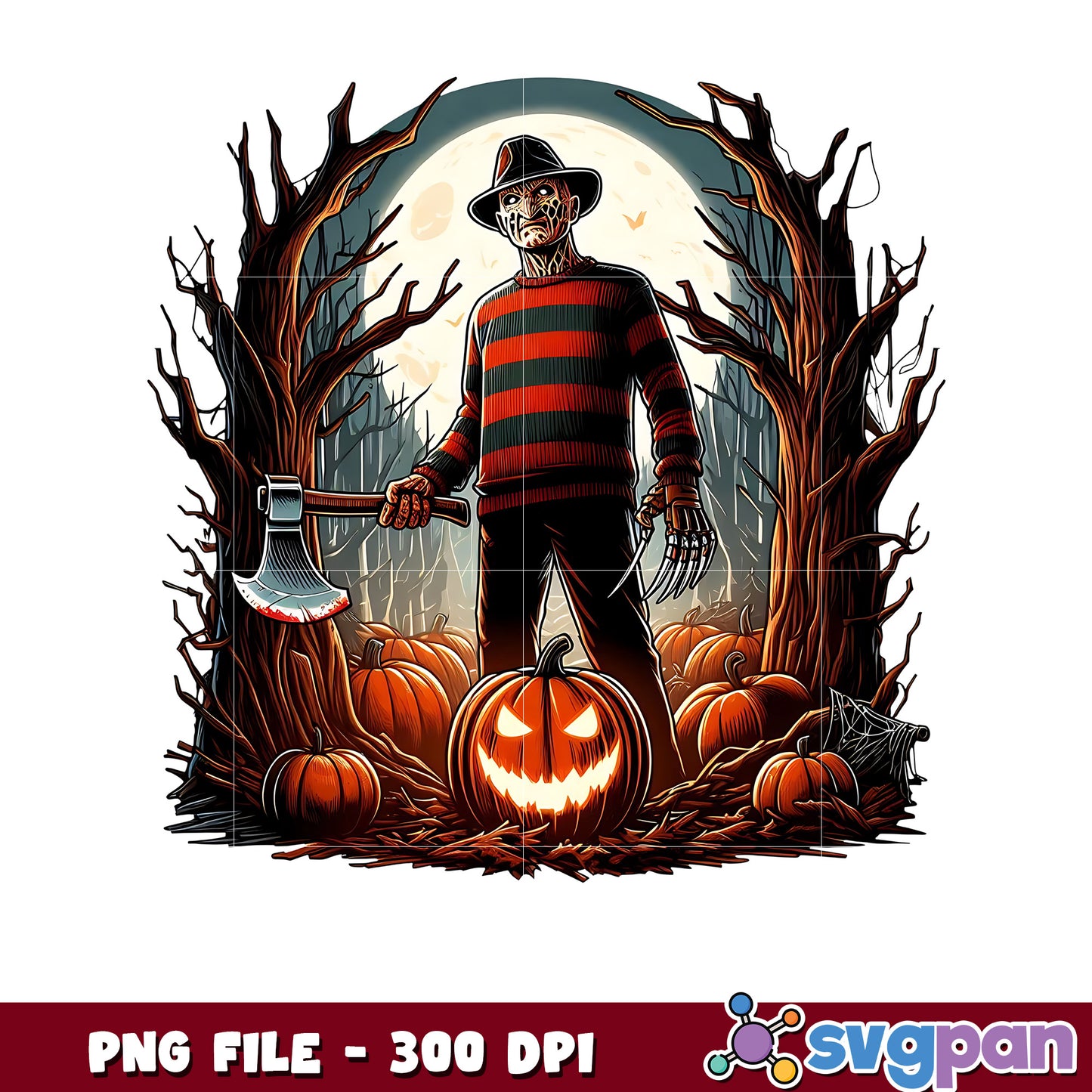 Freddy kruger design png, horror movie characters png, halloween movies png