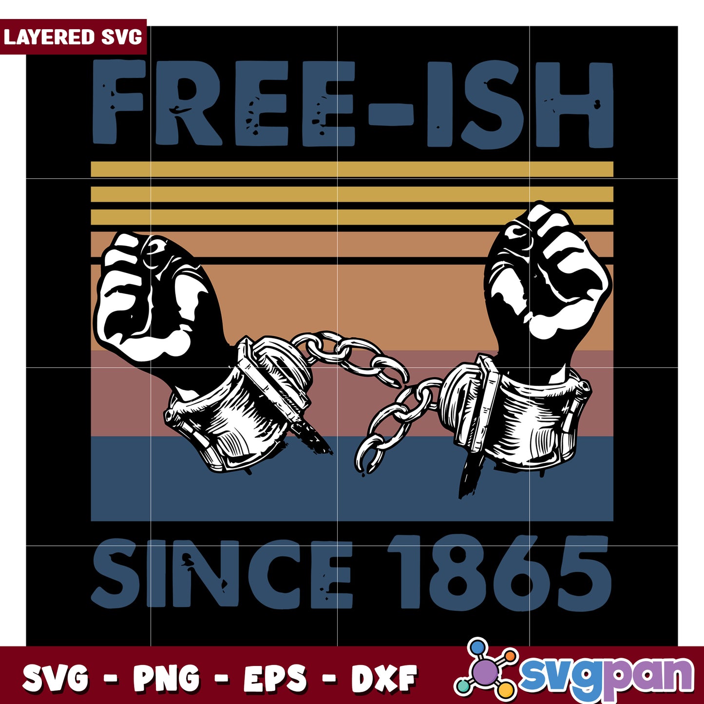 Free-ish since 1865, layered SVG for creative projects and more