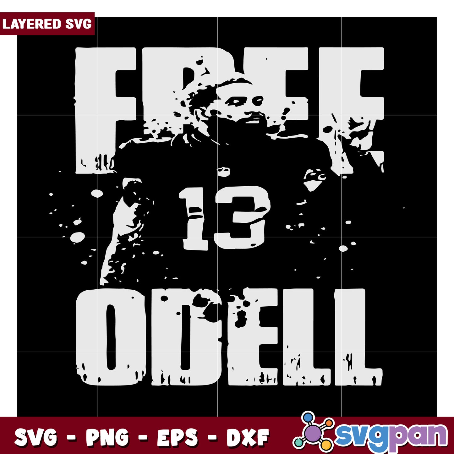 Free Odell Beckham Jr SVG Design for Sports Fans, Unique Layered Art