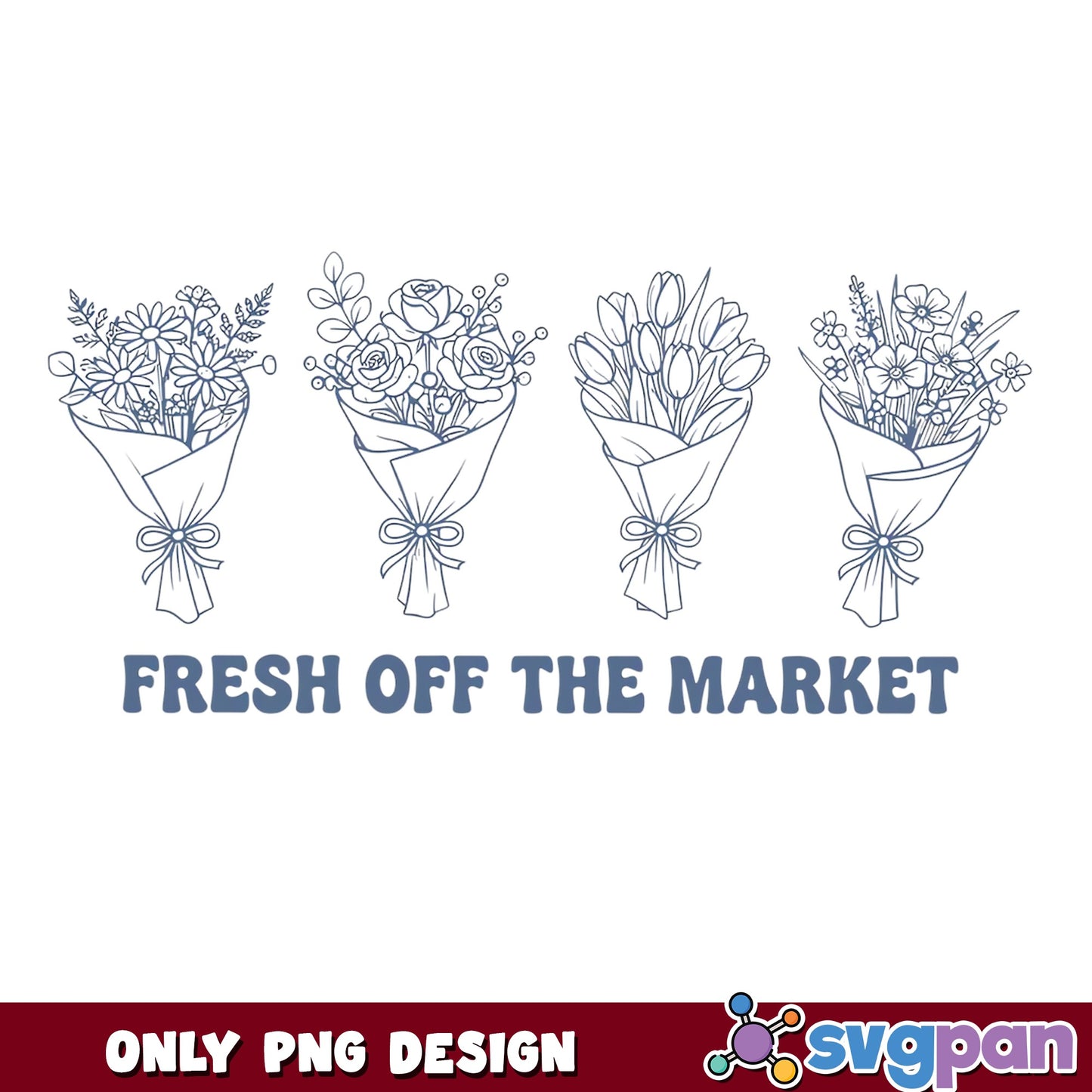 Fresh Off The Market Bride PNG, Floral Bouquet PNG, Wedding PNG