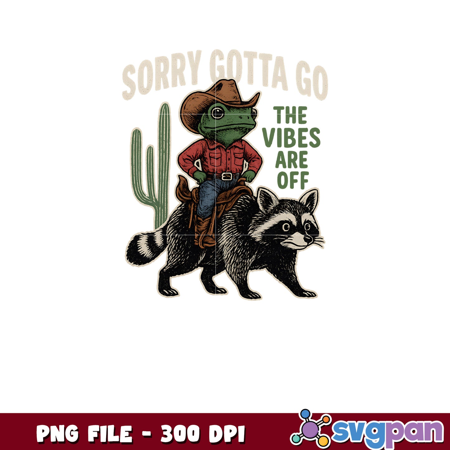 Frog Riding Raccoon PNG 300 DPI Download
