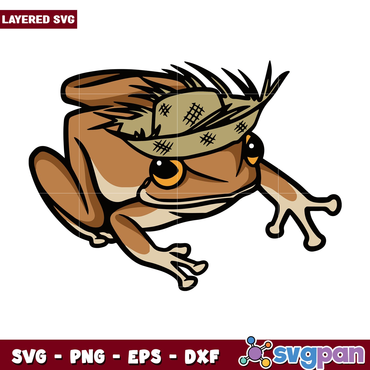 Frog country hat svg